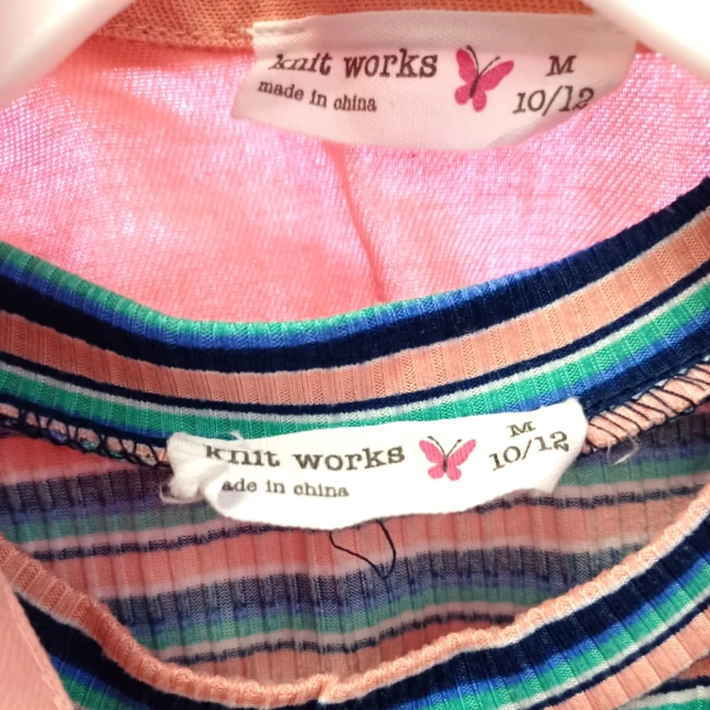 KNIT WORKS Denim Jean Jacket Stripe Dress 2pc Set NWT - Picture 8 of 9